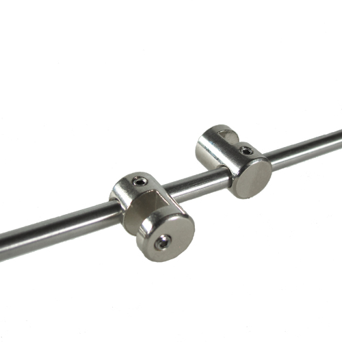 Nickel-plated 6mm bar-fix top/bottom panel edge clamps