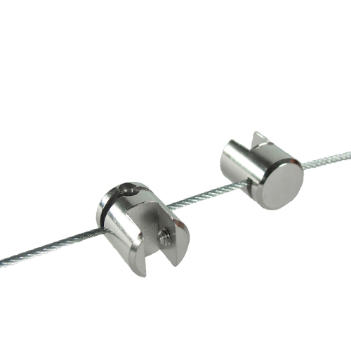 Nickel-plated wire-fix shelf clamps 