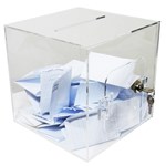 Table top suggestion box with slot and door