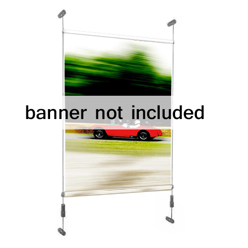 Wall-Suspended Supports for Sleeved Banners