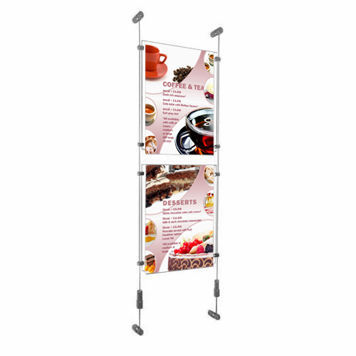 Suspended Poster Displays for Walls