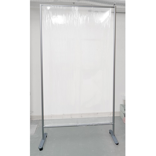 Floor standing support frames for cling film screens